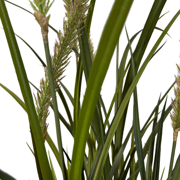 Kopu® Kunstplant Miscanthus 135 cm - 7 pluimen - in zwarte pot