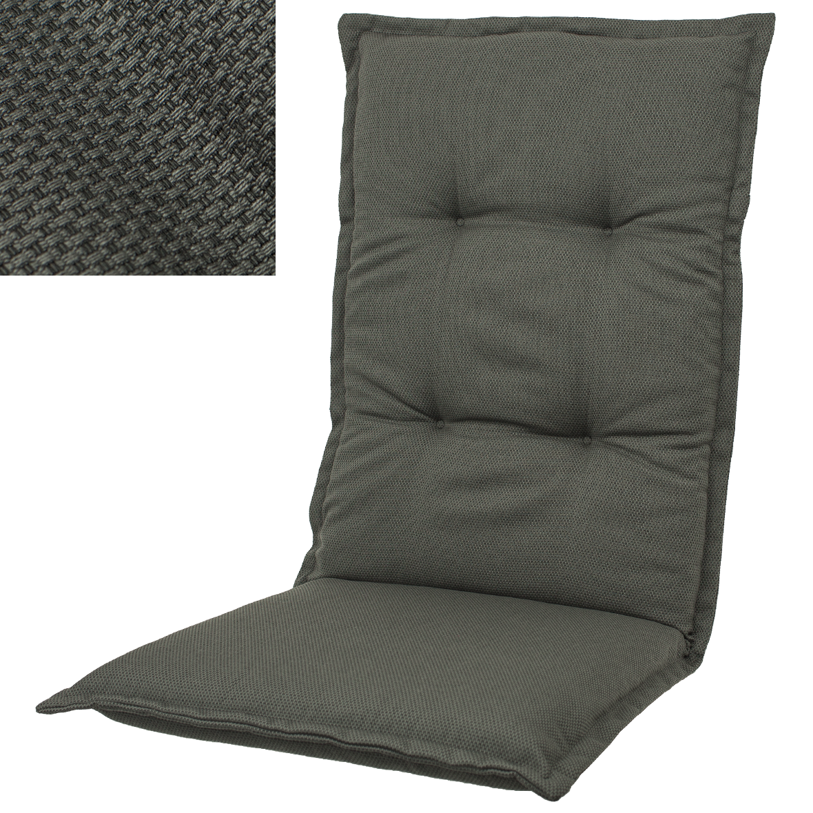 Kopu® Manchester Grey Comfortabel Tuinkussen met Hoge Rug - Grijs