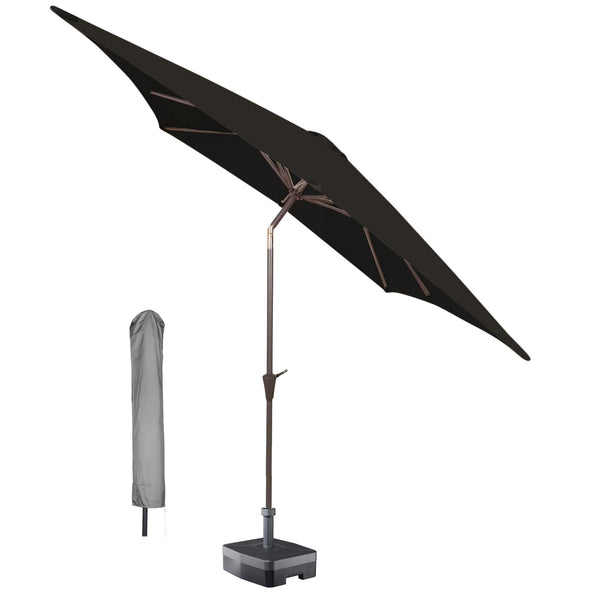 Kopu® Vierkante Parasol Altea 230 cm – Katrol - Zwart