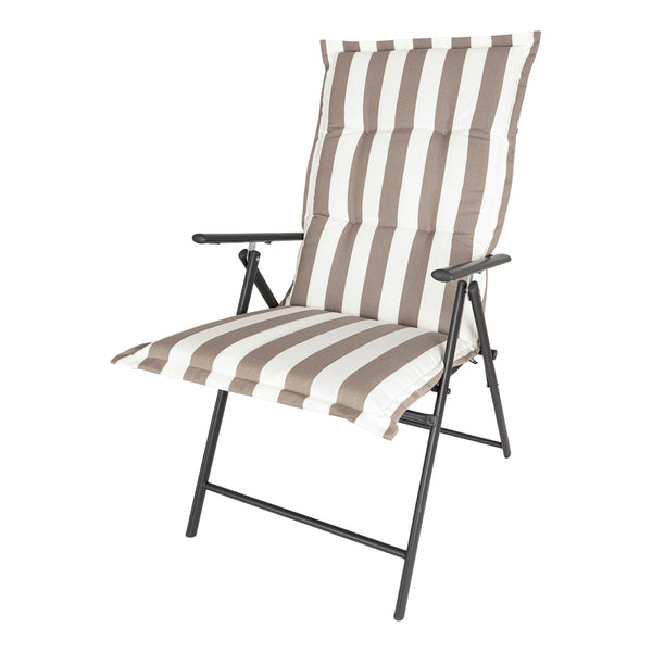 Kopu® Mila Taupe - Comfortabel Tuinkussen met Hoge Rug - Taupe