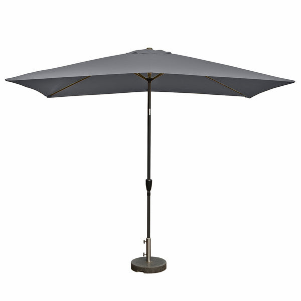 Kopu® Bilbao Rechthoekige Parasol 150x250 cm met Knikarm - Grijs
