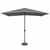 Kopu® rechthoekige parasol Bilbao 150x250 cm met hoes en voet - Grey