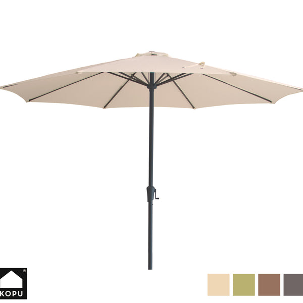 Kopu® Madrid 350 cm Grote Parasol Rond met Beschermhoes - Creme