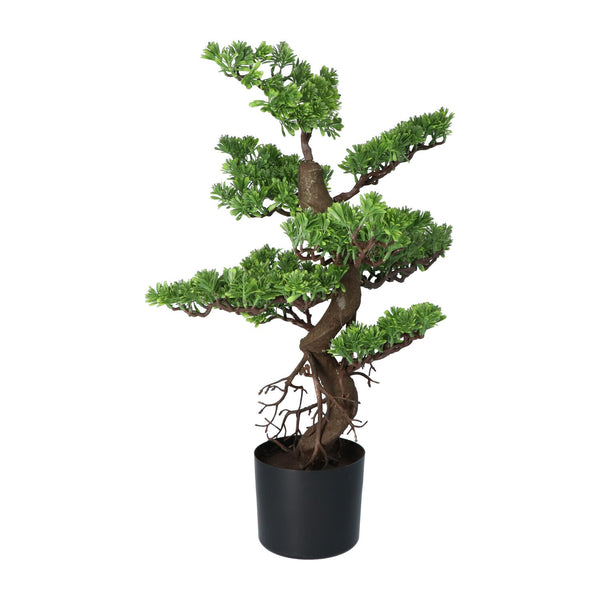 Kopu® Kunstplant Bonsai 65 cm - in zwarte Pot - Bonsai boompje