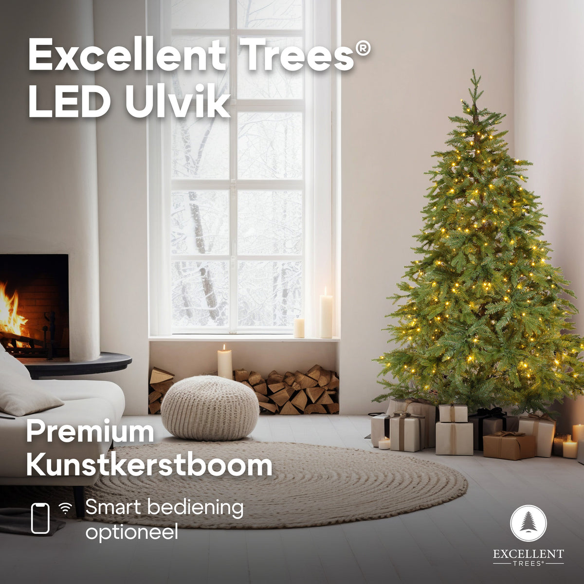 Excellent Trees® LED Ulvik 180 cm - Premium Kerstboom met 340 lampjes - ⌀100cm - 180cm