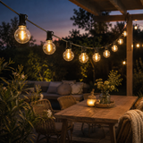 Prikkabel Buiten 15,3 Meter – 25 LED Lampen – Koppelbare Lichtsnoer Buiten – Waterdichte Tuinverlichting – Warm Wit – Sfeerverlichting voor Tuin, Balkon, Terras & Overkapping