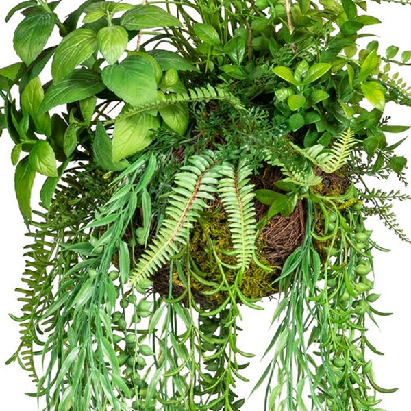 Kopu kunstplant BOL met diverse hangplanten 80 cm - Groen