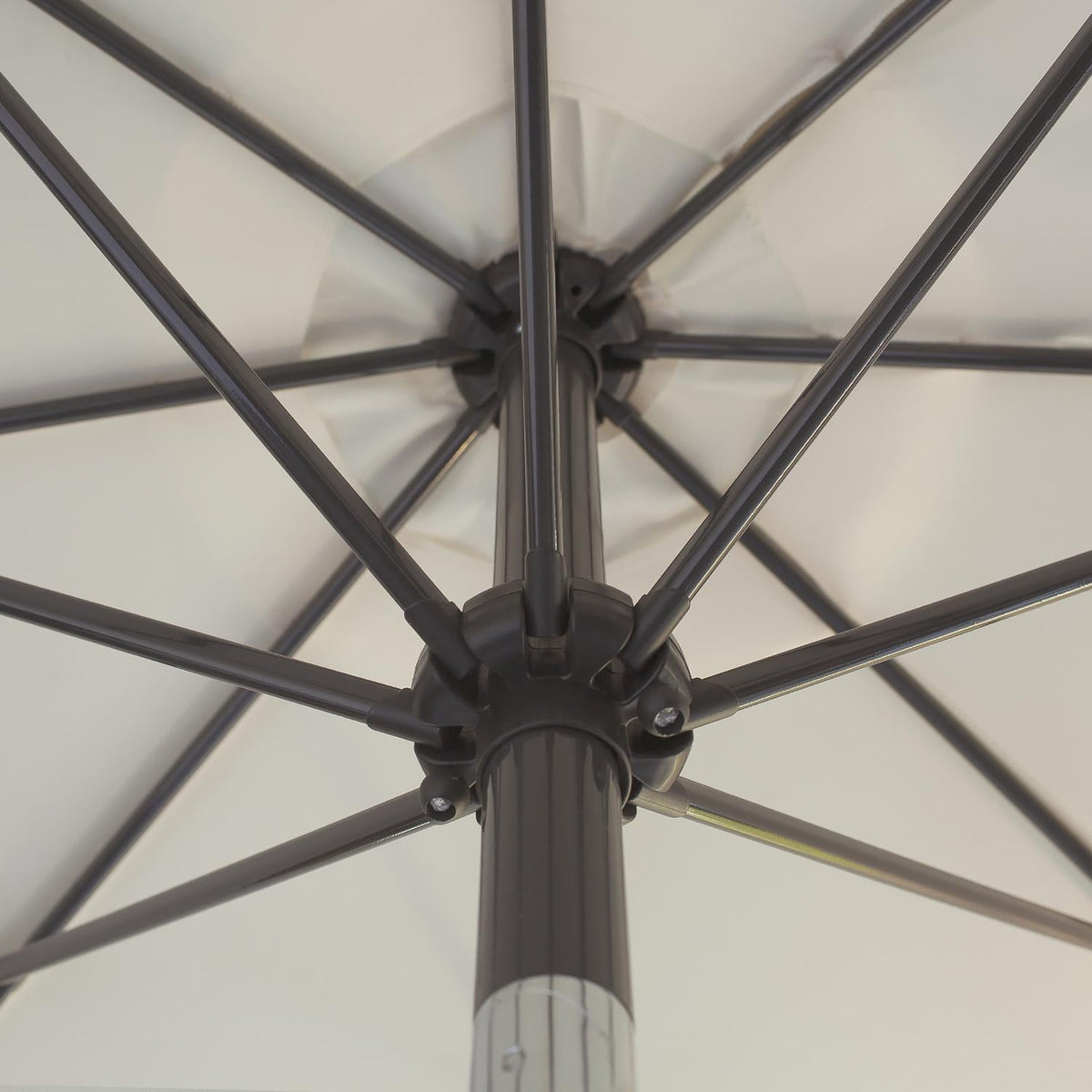 Kopu® Calma Natural - Stevige Ronde Aluminium Parasol doorsnede 300cm