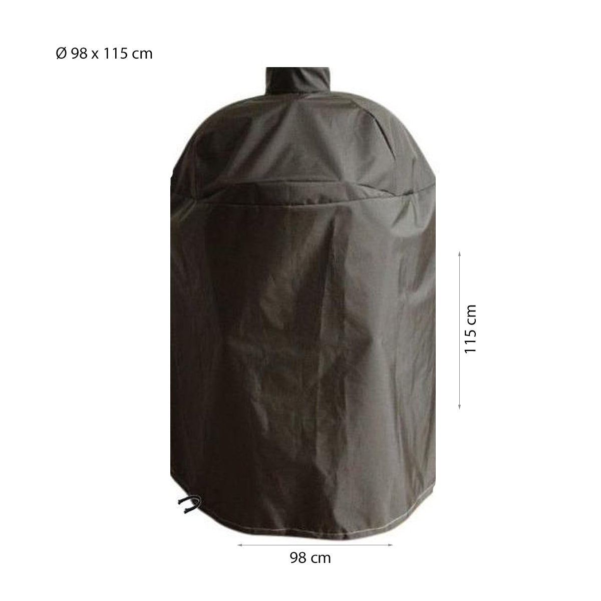 BBQ Hoes Waterdicht Rond - Zwart - Universeel voor Kamado, Big Green Egg en Grill Guru - Ø98x115 cm (21-25 inch)