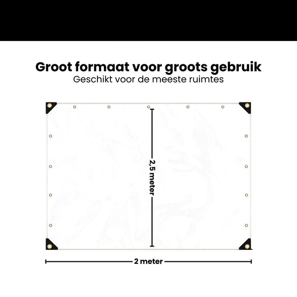 Transparant Afdekzeil 2x2,5m – Waterdicht PVC Zeil met Oogjes – Windbestendig Doorzichtig Zeil voor Overkapping, Tuin, Terras, Veranda & Carport – Versterkte Hoeken