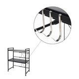 Magnetronrek Verstelbaar - Zwart - Verstelbaar van 40 tot 60 cm Breed - Magnetronkast - Magnetronhouder - Magnestronstandaard - Rek voor Magnetrons