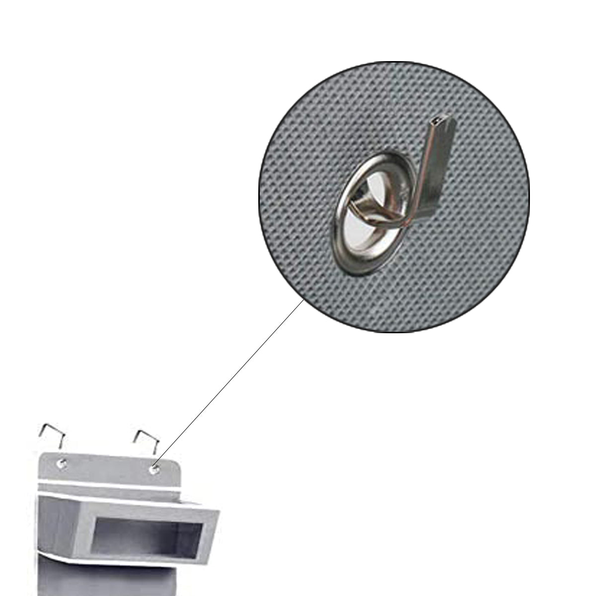 Opbergzak voor Deur - 5 Ruime Opbergvakken - 120 cm x 33 cm - Grijs - Deur organizer