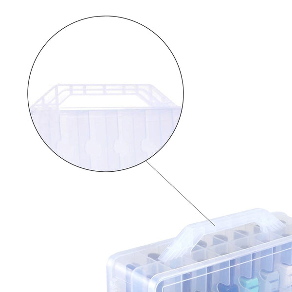Nagellak Organizer - Koffer met Vakverdeling - Ruimte voor 48 Verschillende Nagellakpotjes - 35 x 30 cm - Kunststof - Naaigarenopbergkoffer