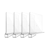 Plankverdeler - 4 Stuks - Transparant - Kledingkast Organizer - Plank Organizer - Boekenstandaard - Plank Verdeler - Kast Verdeler