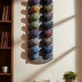 Cap Rack - Petjes Organizer voor aan Deur - Grijs - 14 Petten - Organizer voor Petjes en Caps - Petjes Opbergsysteem - Vilt - Petten Houder - Petten Opbergzak - Hat Holder - 130 x 46 cm