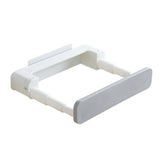 Badkamerrek Uitschuifbaar - Zelfklevend - 25 x 20 x 5 cm - Wit - Grijs - Handdoekrekje