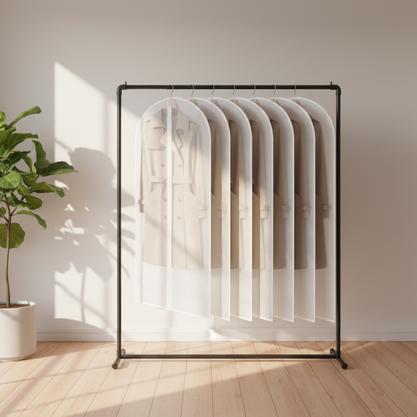 Kledinghoes - 10 stuks - 140x60 cm - Wit - Transparant - Kledinghoezen - Kledinghoes Wit - Trouwjurkhoes - Kostumhoes