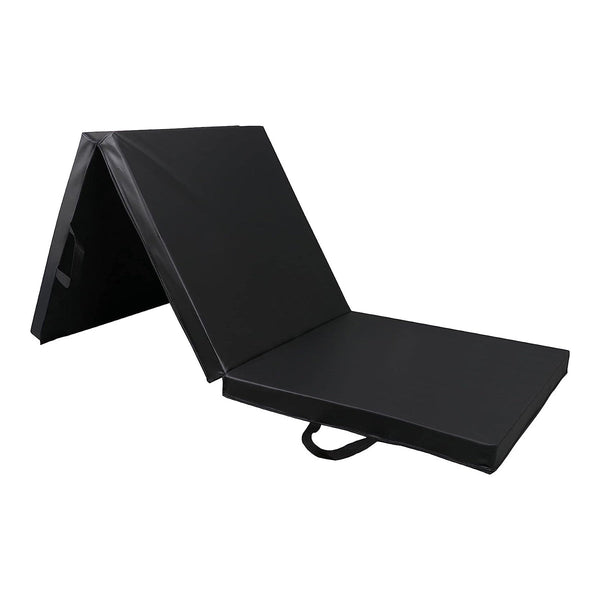 Sportmat Opvouwbaar - Zwart - 180 x 60 x 5 cm - Extra Dik - Opvouwbare Yogamat - Inklapbare Fitnessmat - Vloermat voor Yoga, Meditatie, Sport en Turnen - Turnmat