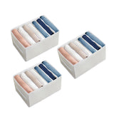 Kleding organizer - 3 stuks - Wit-Wit - Opberger voor Broeken, T-shirts, Overhemden en Topjes