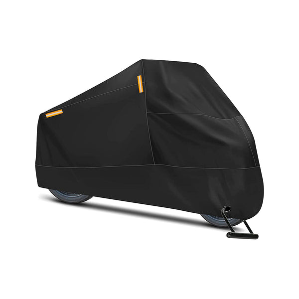 Motorhoes - Waterafstotend - 266,5x125x105 cm - Zwart met Reflectie - Motorhoes Waterdicht Buiten - Motorhoes Waterdicht