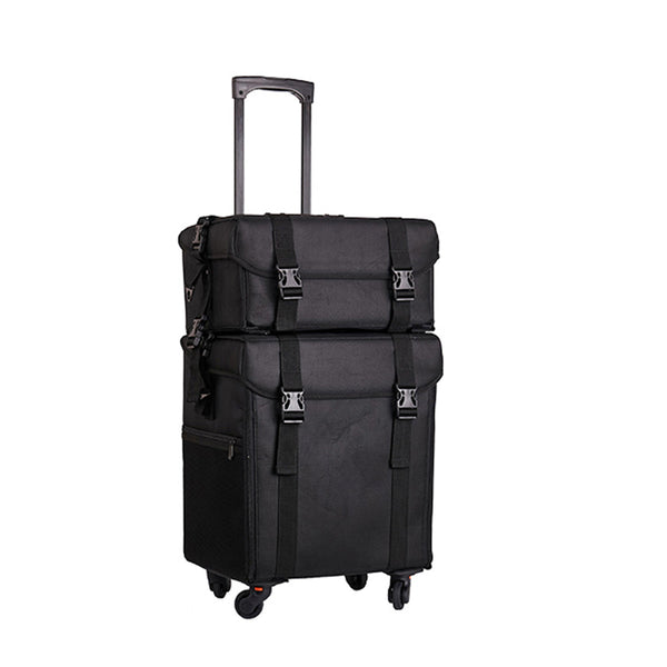 Pedicurekoffer met Wieltjes - Zwart - 60x41x30 cm - Pedicure case - Ambulante Pedicure Koffer
