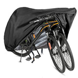 Fietshoes voor 2 Fietsen Waterdicht - Zwart - Universeel - Fietsbeschermhoes met Elastiek en Aantrekkoort