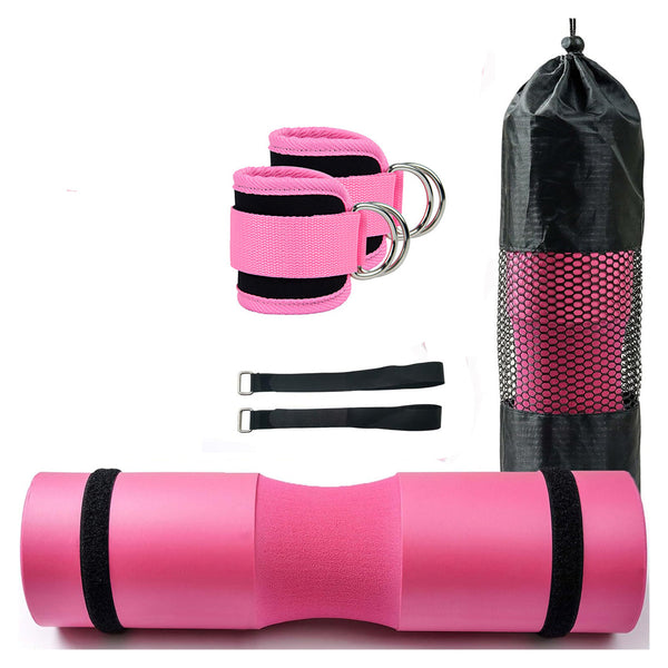 Barbell Pads - Roze - Ankle Straps - Enkelband - Ankle Cuff Strap - Barpad - Enkel strap - Nekbeschermer - Schouderpad - Halterstang - Billen trainer
