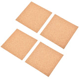 Kurk prikbord Vierkant - Zelfklevend - 4 stuks - 30 x 30 x 0,7 cm