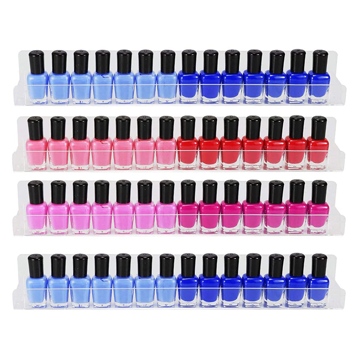 Nagellak houder - 4 stuks - Transparant - Houder voor Nagellak potjes - Nagellak organizer voor aan de Muur