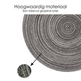 Placemat - 2 stuks - Placemat 38 cm - Grijs