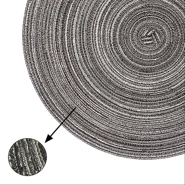 Placemat - 2 stuks - Placemat 38 cm - Grijs