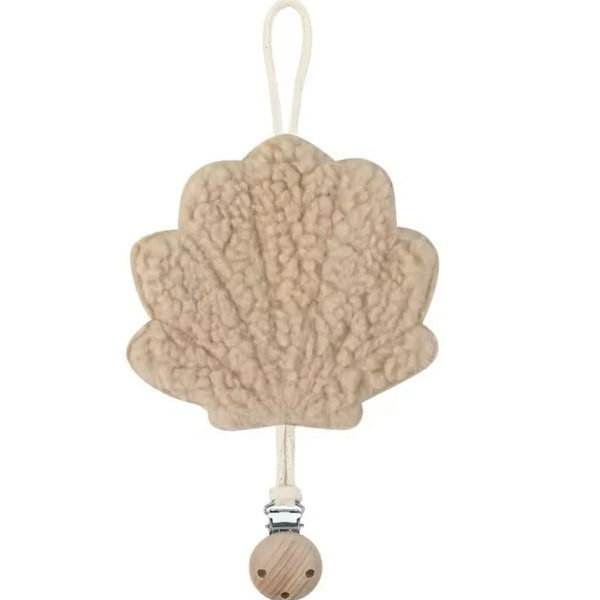 Teddy Beige Schelpen - Speenkoord