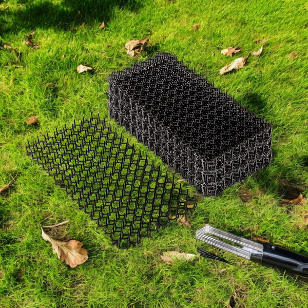 Kattenverjager Afweermatten Set - 12 Stuks inclusief Grondpinnen - 22 x 15,2 cm - Afweermiddel voor Katten - Antiklimstrips Katten - Kattenschrik - Kattenverjager