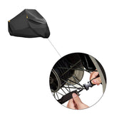 Motorhoes - Waterafstotend - 266,5x125x105 cm - Zwart met Reflectie - Motorhoes Waterdicht Buiten - Motorhoes Waterdicht