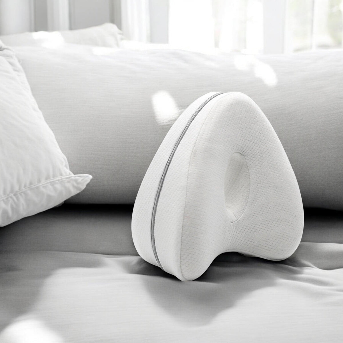 Kniekussen voor in Bed - Wit - Orthopedisch Kniekussen - Beenkussen - Zijslaapkussen - Zijslaap Kussen Voor In Bed - Heupklachten