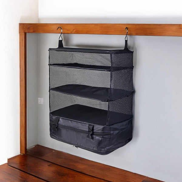 Opvouwbare Reistas voor Kleding - Zwart - Koffer Organizer - Unieke Oplossing om je Koffer in te pakken