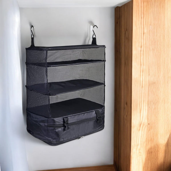 Opvouwbare Reistas voor Kleding - Zwart - Koffer Organizer - Unieke Oplossing om je Koffer in te pakken