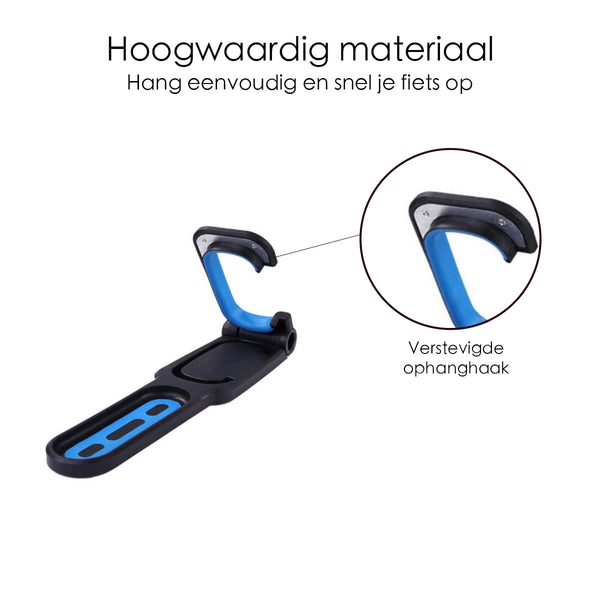 Fiets Ophangbeugel - Zwart - Blauw - Muurhouder fiets - Muurbeugel Wandhouder Wandbeugel