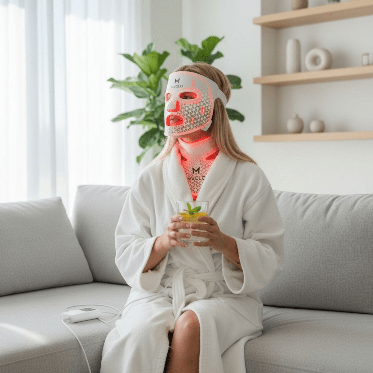 LED Face Mask + Halsmasker