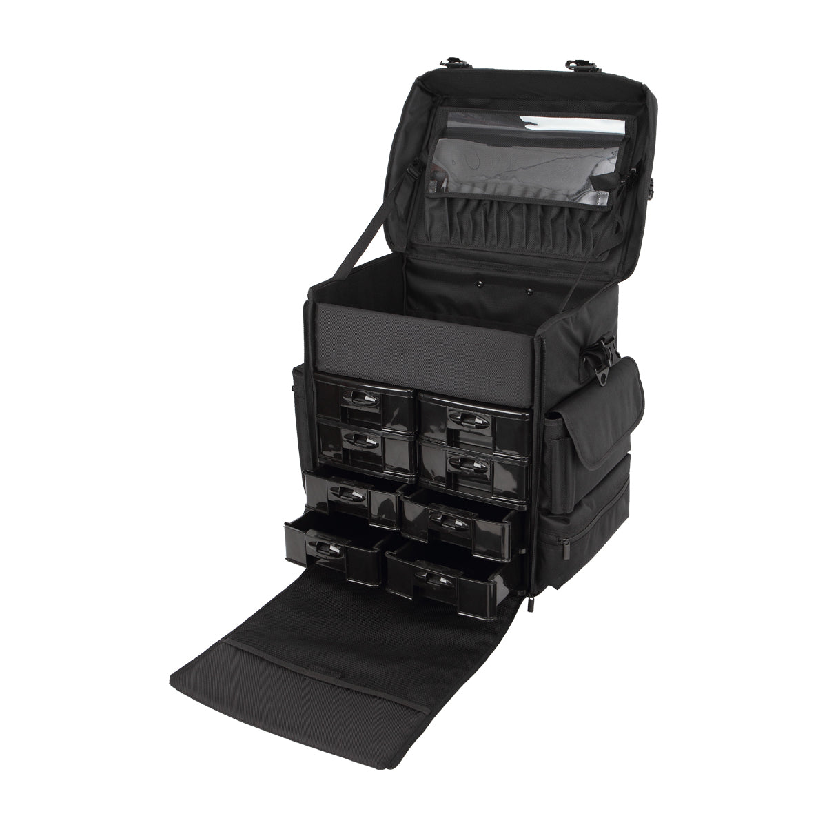 Pedicurekoffer met Wieltjes - Zwart - 60x41x30 cm - Pedicure case - Ambulante Pedicure Koffer