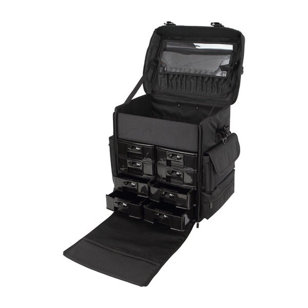Pedicurekoffer met Wieltjes - Zwart - 60x41x30 cm - Pedicure case - Ambulante Pedicure Koffer