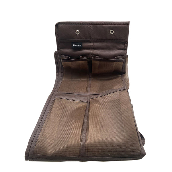 Schoenenkast Hangend - Schoenenzak 24 vakken - Opbergen van Schoenen aan Deur - Schoenenzak Bruin - Oplossing voor rondslingerende schoenen - Hoogwaardige Schoenenkast