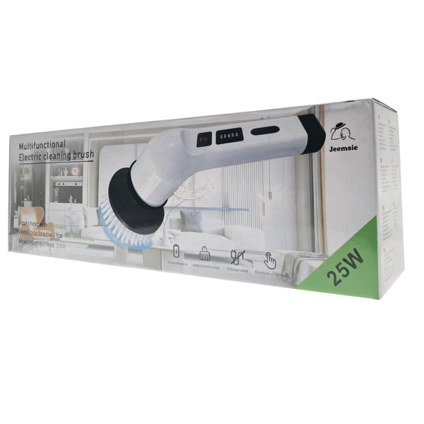 Elektrische Schoonmaakborstel Draadloos – 9-in-1 Power Scrubber met 8 Opzetborstels – Uitschuifbare Steel – Oplaadbare Badkamerreiniger – Voor Badkamer, Tegels, Keuken, Douche & Vloeren