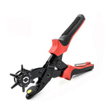 Gaatjestang voor Riem en Leder - Rood - Professionele Gaatjestang - Ponstang - Revolvertang - Gatentang - Perforatietang