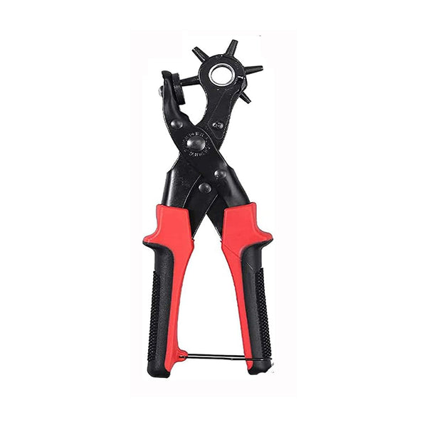 Gaatjestang voor Riem en Leder - Rood - Professionele Gaatjestang - Ponstang - Revolvertang - Gatentang - Perforatietang