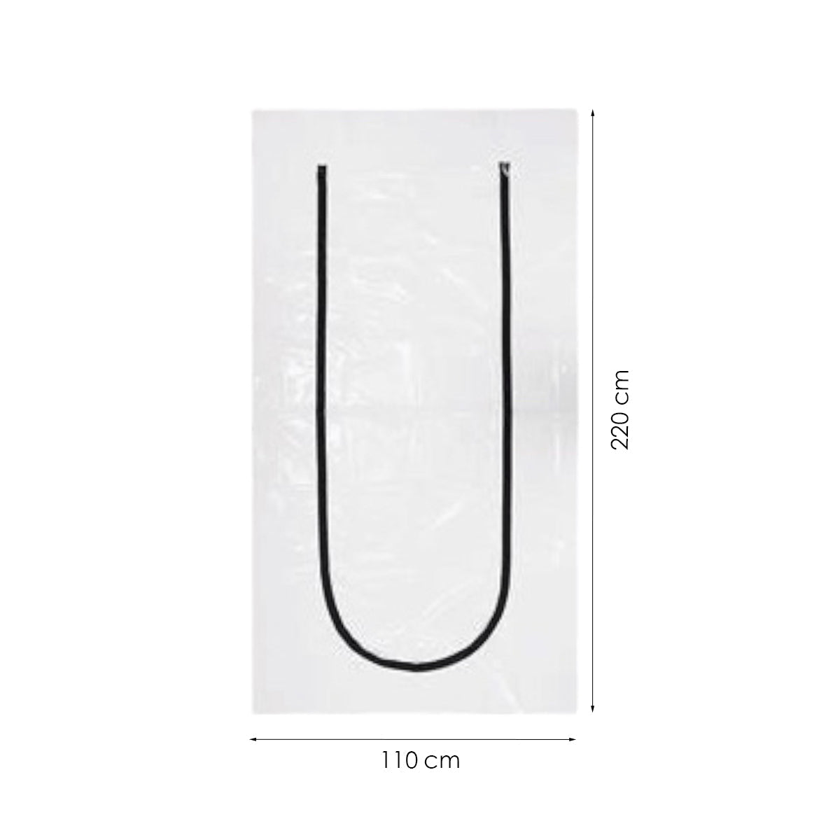 Stofdeur met Rits - 220 x 110 cm - Transparant - Afdekfolie