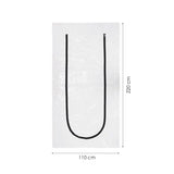 Stofdeur met Rits - 220 x 110 cm - Transparant - Afdekfolie