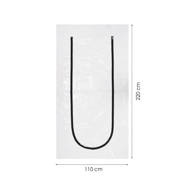 Stofdeur met Rits - 220 x 110 cm - Transparant - Afdekfolie