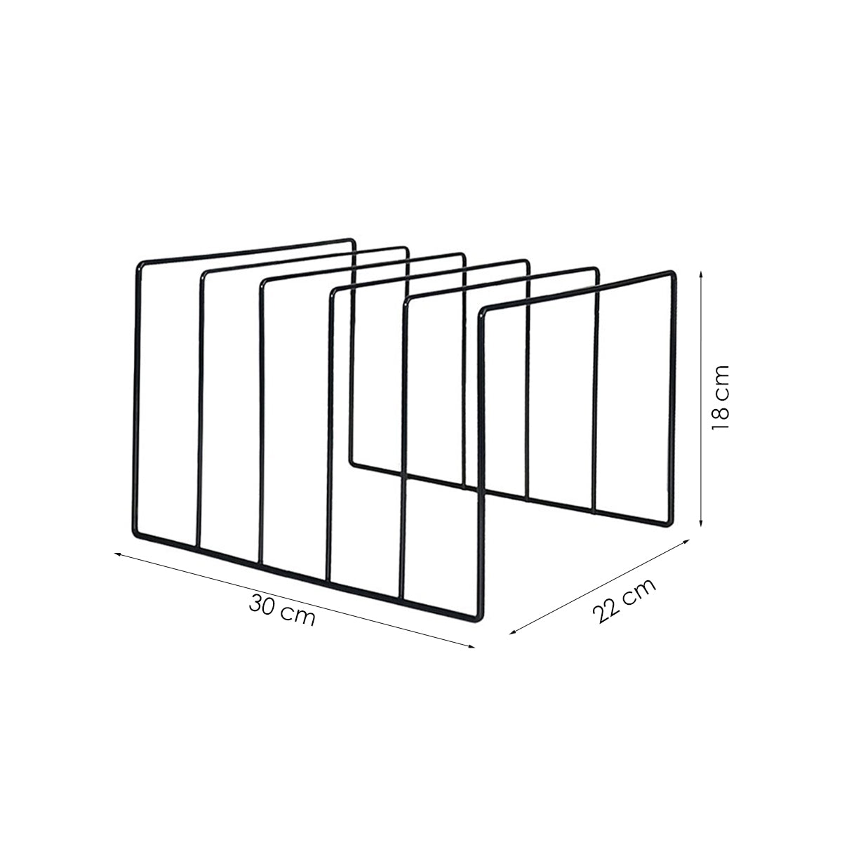 LP Opbergsysteem - Zwart - LP Kast - LP Houder - Lp Opbergrek - Langspeelplaat Organizer - Elpee Opbergsysteem