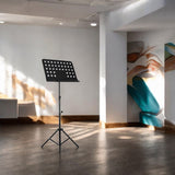Muziekstandaard Inklapbaar & Verstelbaar - Zwart - 145 cm - Bladmuziek houder - Lessenaar voor Bladmuziek